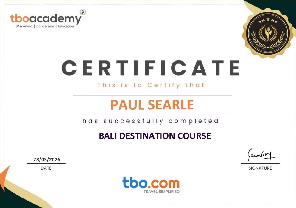 Bali Certificate